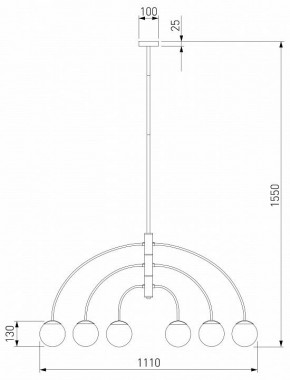 Люстра на штанге Eurosvet Cenacolo 30179/6 черный в Режи - rezh.ok-mebel.com | фото 3