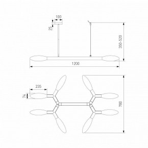 Люстра на штанге Eurosvet Covalent 30180 черный в Режи - rezh.ok-mebel.com | фото 3