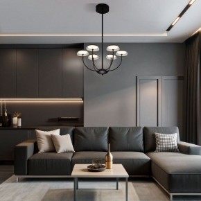 Люстра на штанге Eurosvet Fungo 50388 LED черный в Режи - rezh.ok-mebel.com | фото 3