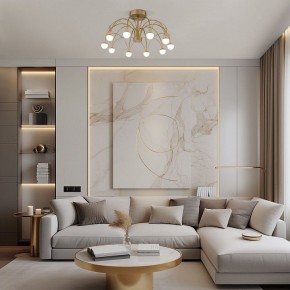 Люстра на штанге Eurosvet Ragno 90031/10 LED золото в Режи - rezh.ok-mebel.com | фото 4