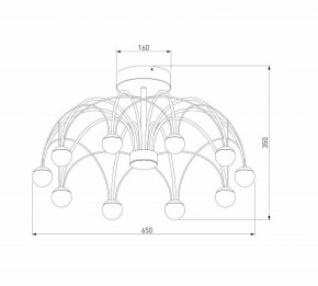 Люстра на штанге Eurosvet Ragno 90031/10 LED золото в Режи - rezh.ok-mebel.com | фото 5