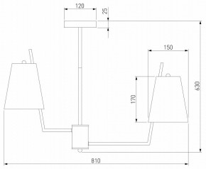 Люстра на штанге Eurosvet Topanga 60173/8 латунь в Режи - rezh.ok-mebel.com | фото 4