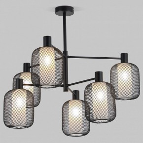 Люстра на штанге Eurosvet Voile 30191/6 черный в Режи - rezh.ok-mebel.com | фото