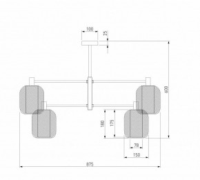 Люстра на штанге Eurosvet Voile 30192/8 золото в Режи - rezh.ok-mebel.com | фото 4