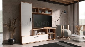 МИНИ Стенка (1500) ЛДСП (Белый глянец/дуб крафт) в Режи - rezh.ok-mebel.com | фото