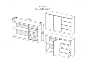 МОРИ МК 1600.1 Комод (графит) в Режи - rezh.ok-mebel.com | фото 3