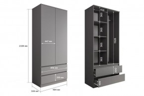 МОРИ МШ 900.2 Шкаф (графит) в Режи - rezh.ok-mebel.com | фото 2