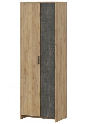МСП-1 Шкаф 2-х створчатый (Дуб Золотой/Камень темный) в Режи - rezh.ok-mebel.com | фото 3