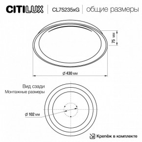 Накладной светильник Citilux MEGA CL752351G в Режи - rezh.ok-mebel.com | фото 4