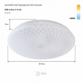 Накладной светильник Эра Slim SPB-6 Slim 3 12-6K в Режи - rezh.ok-mebel.com | фото 2