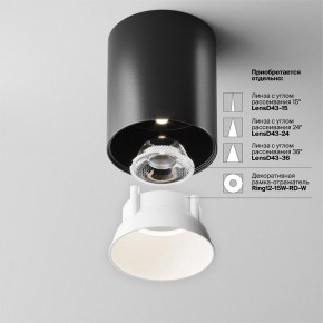 Накладной светильник Maytoni Alfa LED C064CL-12W4K-RD-B в Режи - rezh.ok-mebel.com | фото 4