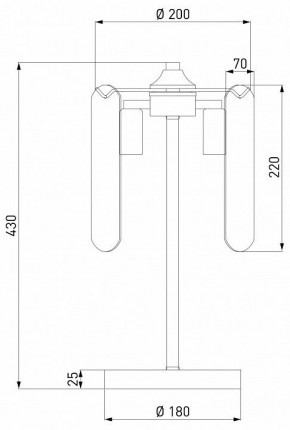 Настольная лампа декоративная Eurosvet Claire 01170/3 золото в Режи - rezh.ok-mebel.com | фото 3