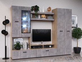 Нэнси New Шкаф 2-х створчатый (ЛДСП) Бетон светлый/Сонома в Режи - rezh.ok-mebel.com | фото 3