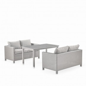 Обеденный комплект плетеной мебели с диванами T256C/S59C-W85 Latte в Режи - rezh.ok-mebel.com | фото