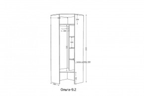 ОЛЬГА 9.2 Шкаф угловой с зеркалом в Режи - rezh.ok-mebel.com | фото 2