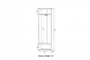 ОЛЬГА-ЛОФТ 3.1 Шкаф 2-х створчатый с зеркалом в Режи - rezh.ok-mebel.com | фото 3