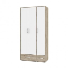 ОЛИВИЯ О32 Шкаф 3-х дверный (дуб серый/белый) в Режи - rezh.ok-mebel.com | фото