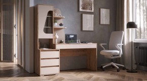 ПИФАГОР Стол компьютерный (дуб вотан/кашемир) в Режи - rezh.ok-mebel.com | фото