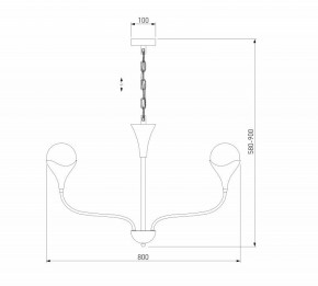 Подвесная люстра Eurosvet Calyx 60169/6 никель в Режи - rezh.ok-mebel.com | фото 3