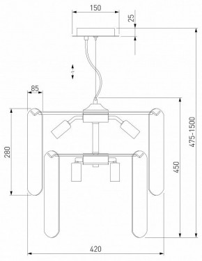 Подвесная люстра Eurosvet Claire 60170/8 золото в Режи - rezh.ok-mebel.com | фото 5