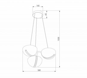Подвесная люстра Eurosvet Emisfero 50083/3 LED золото в Режи - rezh.ok-mebel.com | фото 6