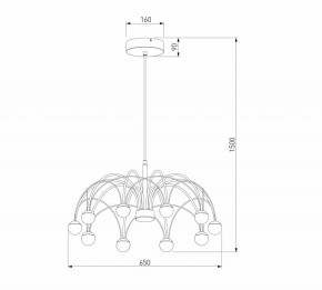 Подвесная люстра Eurosvet Ragno 90034/10 LED черный в Режи - rezh.ok-mebel.com | фото 5