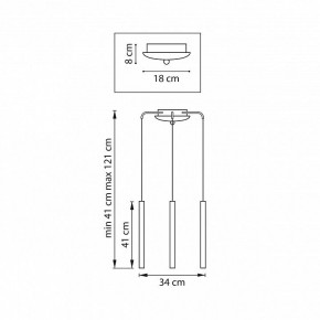 Подвесная люстра Lightstar Tubo L3T747237 в Режи - rezh.ok-mebel.com | фото 3