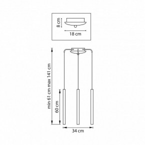 Подвесная люстра Lightstar Tubo L3T747337 в Режи - rezh.ok-mebel.com | фото 3
