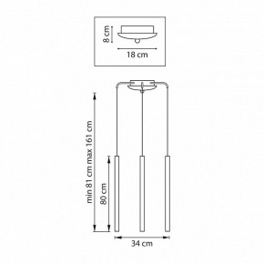 Подвесная люстра Lightstar Tubo L3T747443 в Режи - rezh.ok-mebel.com | фото 3