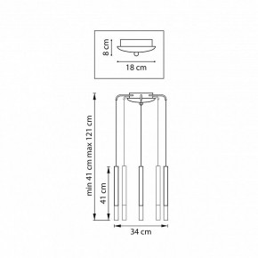 Подвесная люстра Lightstar Tubo L5T747147 в Режи - rezh.ok-mebel.com | фото 3