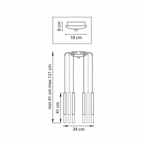 Подвесная люстра Lightstar Tubo L8T747133 в Режи - rezh.ok-mebel.com | фото 3