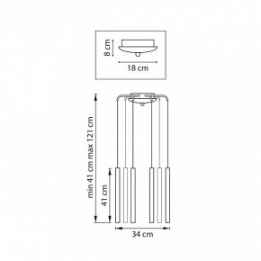 Подвесная люстра Lightstar Tubo L8T747237 в Режи - rezh.ok-mebel.com | фото 3