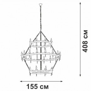 Подвесная люстра Vitaluce V1872 V1872-7/16+8+8 в Режи - rezh.ok-mebel.com | фото 3