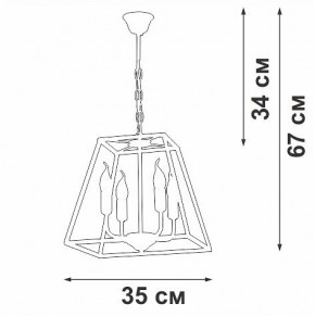 Подвесная люстра Vitaluce V4237 V4237-0/4 в Режи - rezh.ok-mebel.com | фото 3