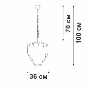 Подвесная люстра Vitaluce V5887 V5887-8/7 в Режи - rezh.ok-mebel.com | фото 5