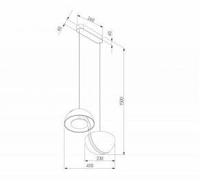 Подвесной светильник Eurosvet Emisfero 50083/2 LED золото в Режи - rezh.ok-mebel.com | фото 4