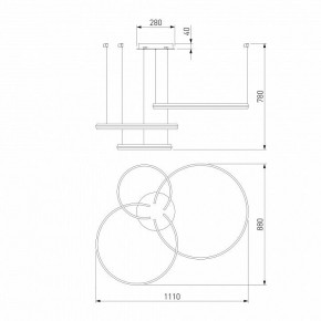 Подвесной светильник Eurosvet Gap 90180/3 золото в Режи - rezh.ok-mebel.com | фото 5