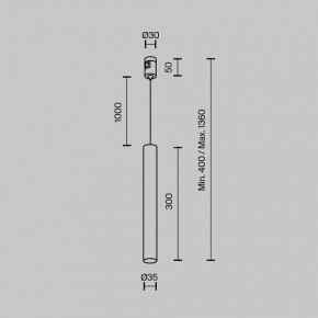 Подвесной светильник Maytoni Focus Led TR155-1-5W3K-B в Режи - rezh.ok-mebel.com | фото 5