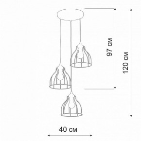 Подвесной светильник Vitaluce V3102 V3102-1/3S в Режи - rezh.ok-mebel.com | фото 2