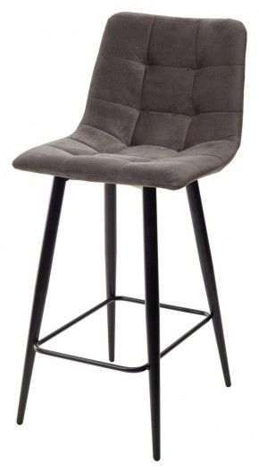 Полубарный стул CHILLI-QB графит #14, велюр / черный каркас (H=66cm) М-City в Режи - rezh.ok-mebel.com | фото