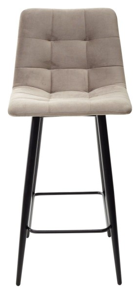 Полубарный стул CHILLI-QB латте #25, велюр / черный каркас (H=66cm) М-City в Режи - rezh.ok-mebel.com | фото