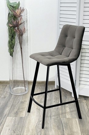Полубарный стул CHILLI-QB SQUARE графит #14, велюр / черный каркас (H=66cm) М-City в Режи - rezh.ok-mebel.com | фото 2
