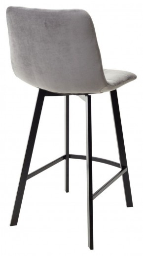 Полубарный стул CHILLI-QB SQUARE светло-серый #26, велюр / черный каркас (H=66cm) М-City в Режи - rezh.ok-mebel.com | фото 4