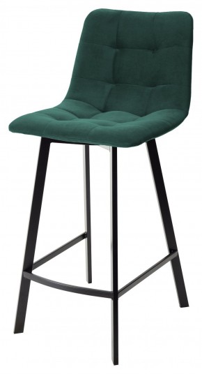 Полубарный стул CHILLI-QB SQUARE зеленый #19, велюр / черный каркас (H=66cm) М-City в Режи - rezh.ok-mebel.com | фото