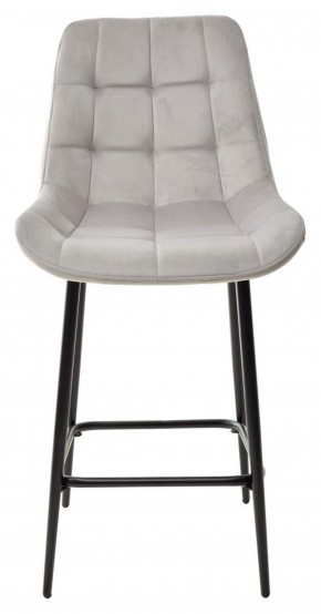 Полубарный стул ХОФМАН, цвет H-09 Светло-серый, велюр / черный каркас H=63cm М-City в Режи - rezh.ok-mebel.com | фото 5
