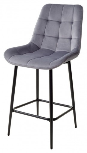 Полубарный стул ХОФМАН, цвет H-14 Серый, велюр / черный каркас H=63cm М-City в Режи - rezh.ok-mebel.com | фото