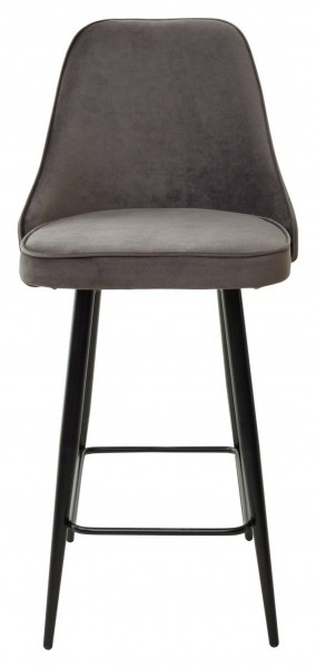 Полубарный стул NEPAL-PB ГРАФИТ #14, велюр/ черный каркас (H=68cm) М-City в Режи - rezh.ok-mebel.com | фото 6