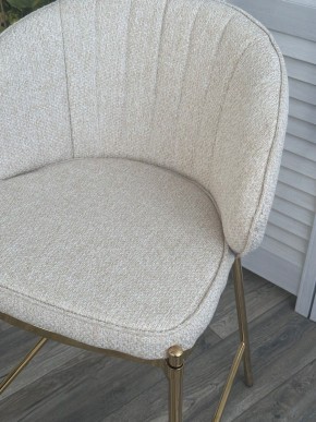 Полубарный стул WENDY TRF-11 светло-бежевый, ткань / золотой каркас (H=65) М-City в Режи - rezh.ok-mebel.com | фото