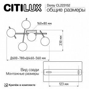 Потолочная люстра Citilux Dorsy CL223152 в Режи - rezh.ok-mebel.com | фото 10