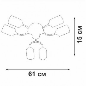 Потолочная люстра Vitaluce V2823 V2823-1/6PL в Режи - rezh.ok-mebel.com | фото